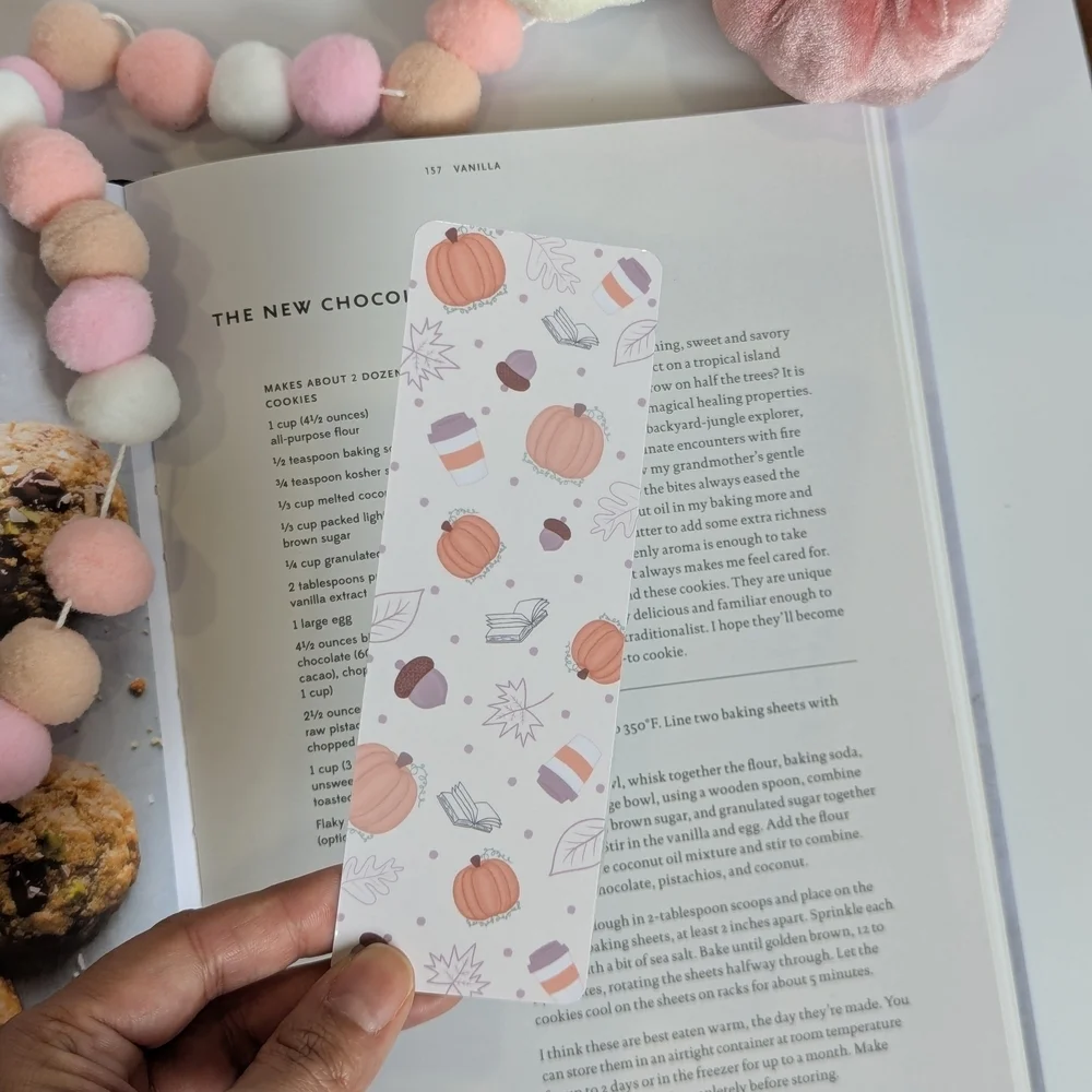 Autumn Fall And Pumpkin Themed Bookmarks Set